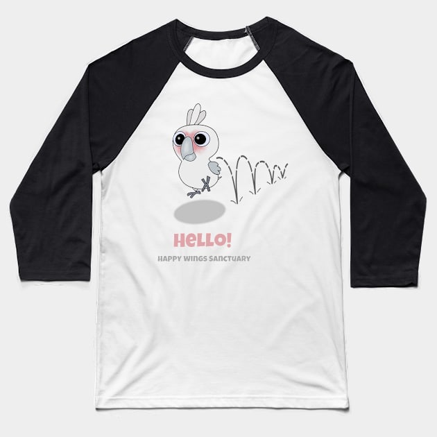 HWS Nerdy Birdy ~ Goffin's Cockatoo Baseball T-Shirt by HappyWings